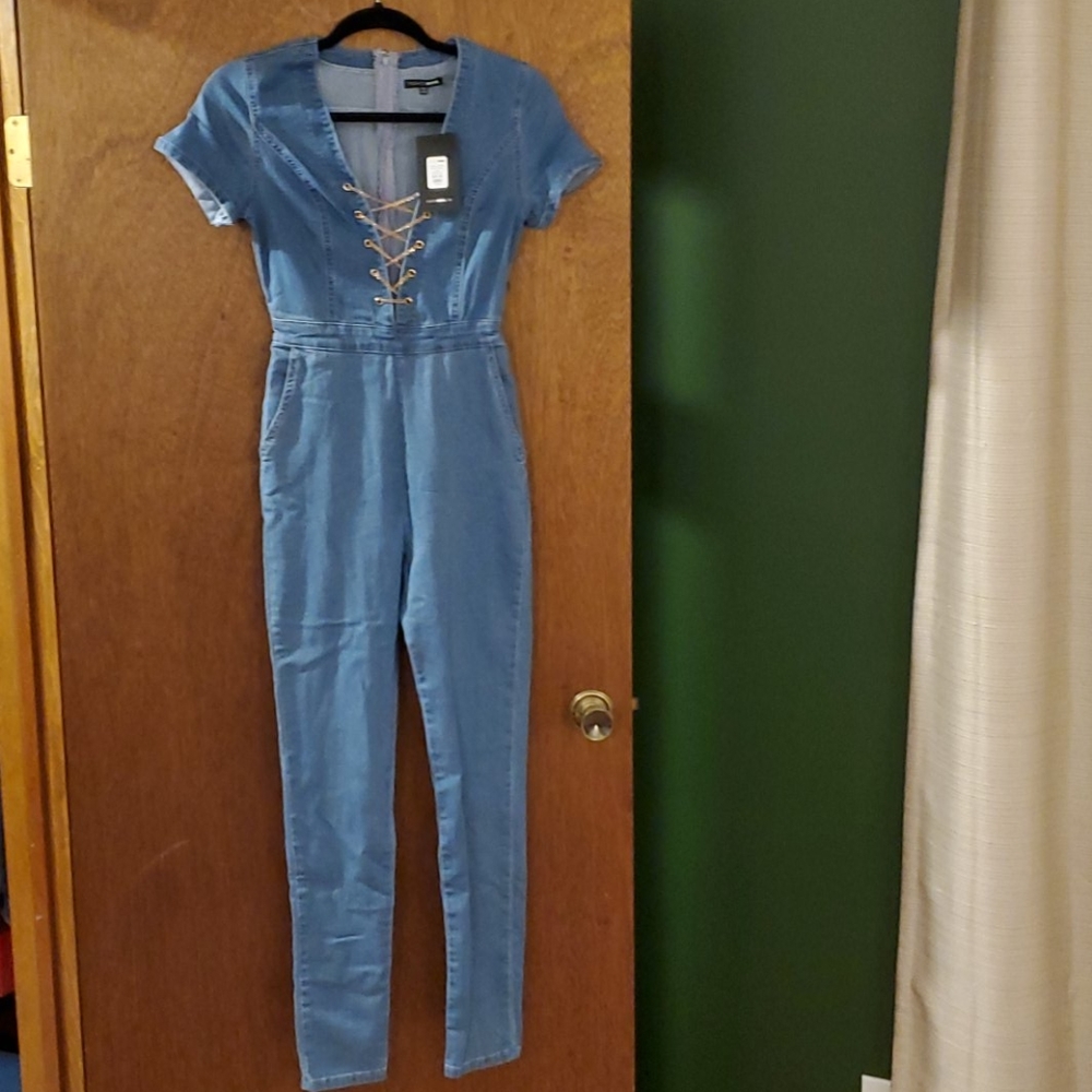 NWT Fashion Nova Denim Jumpsuit